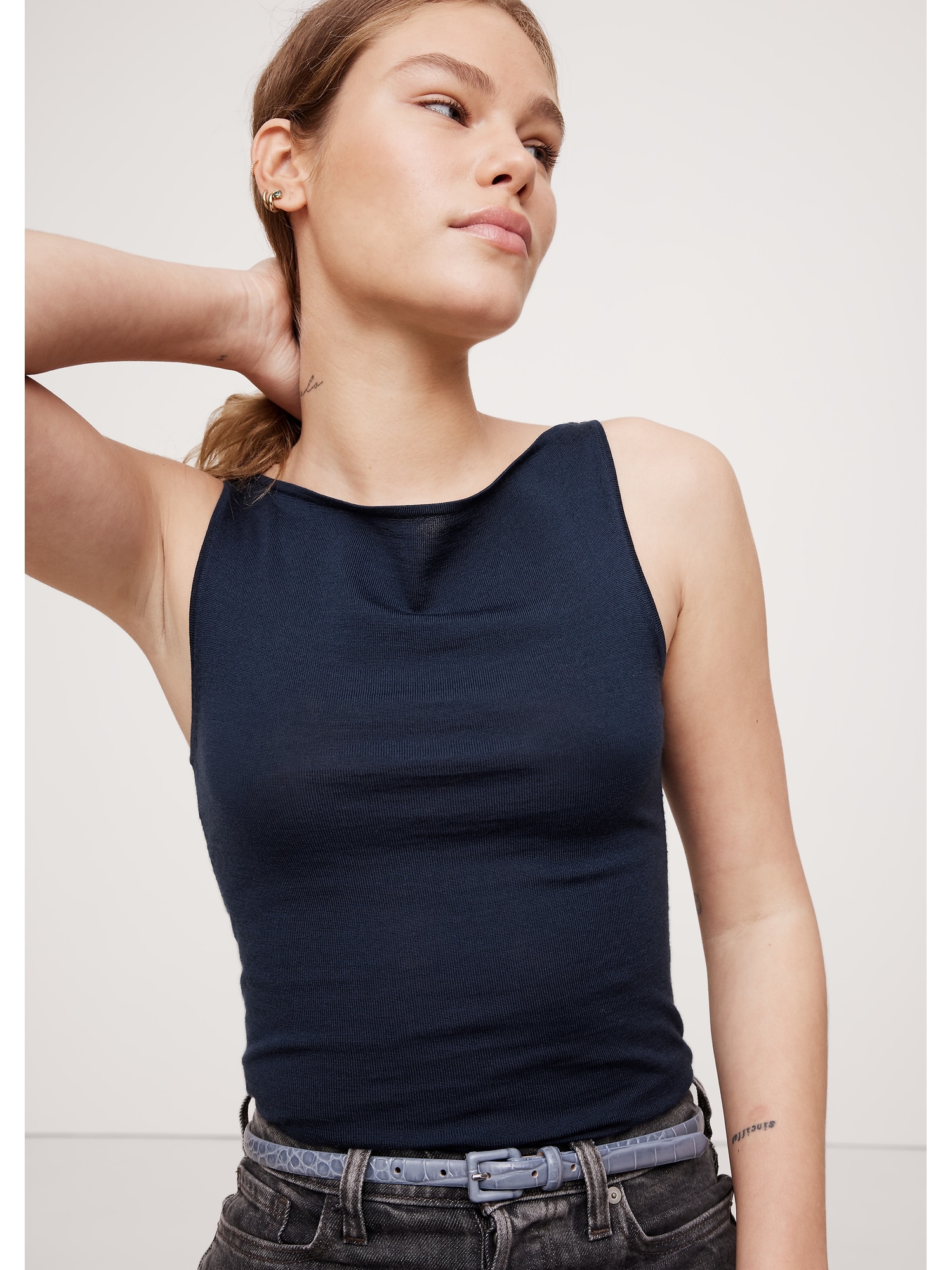 Lightweight Merino Boat-Neck Tank