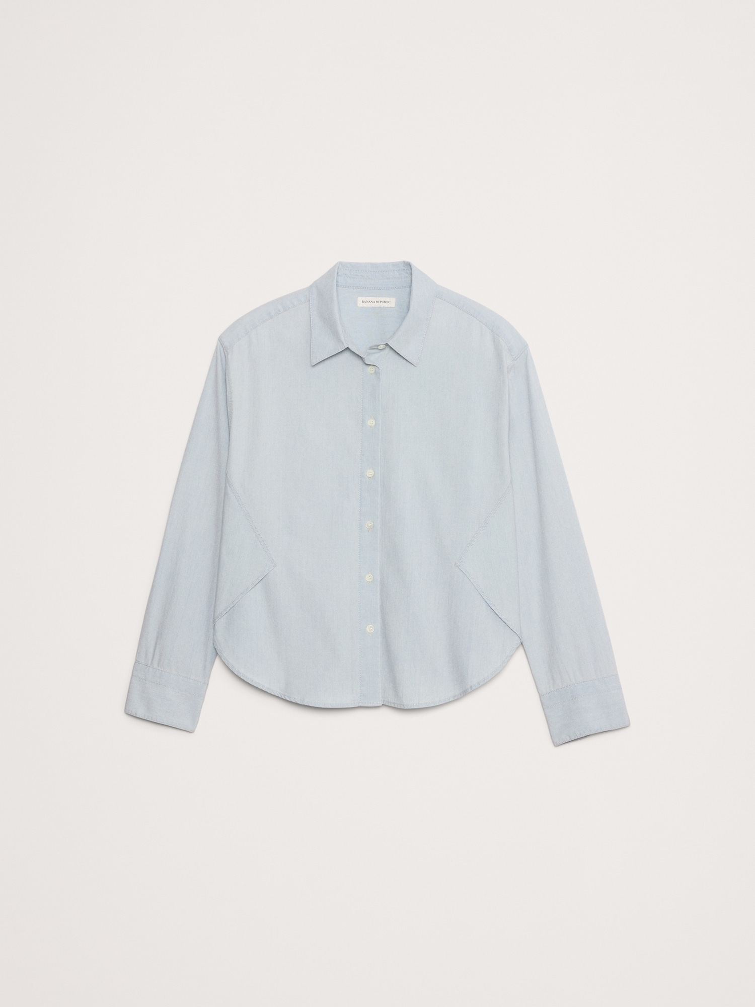 Oversized Chambray Side-Split Shirt