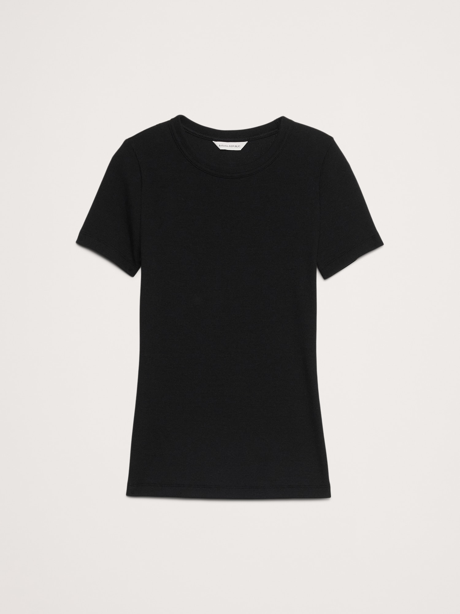 Ribbed Short-Sleeve T-Shirt