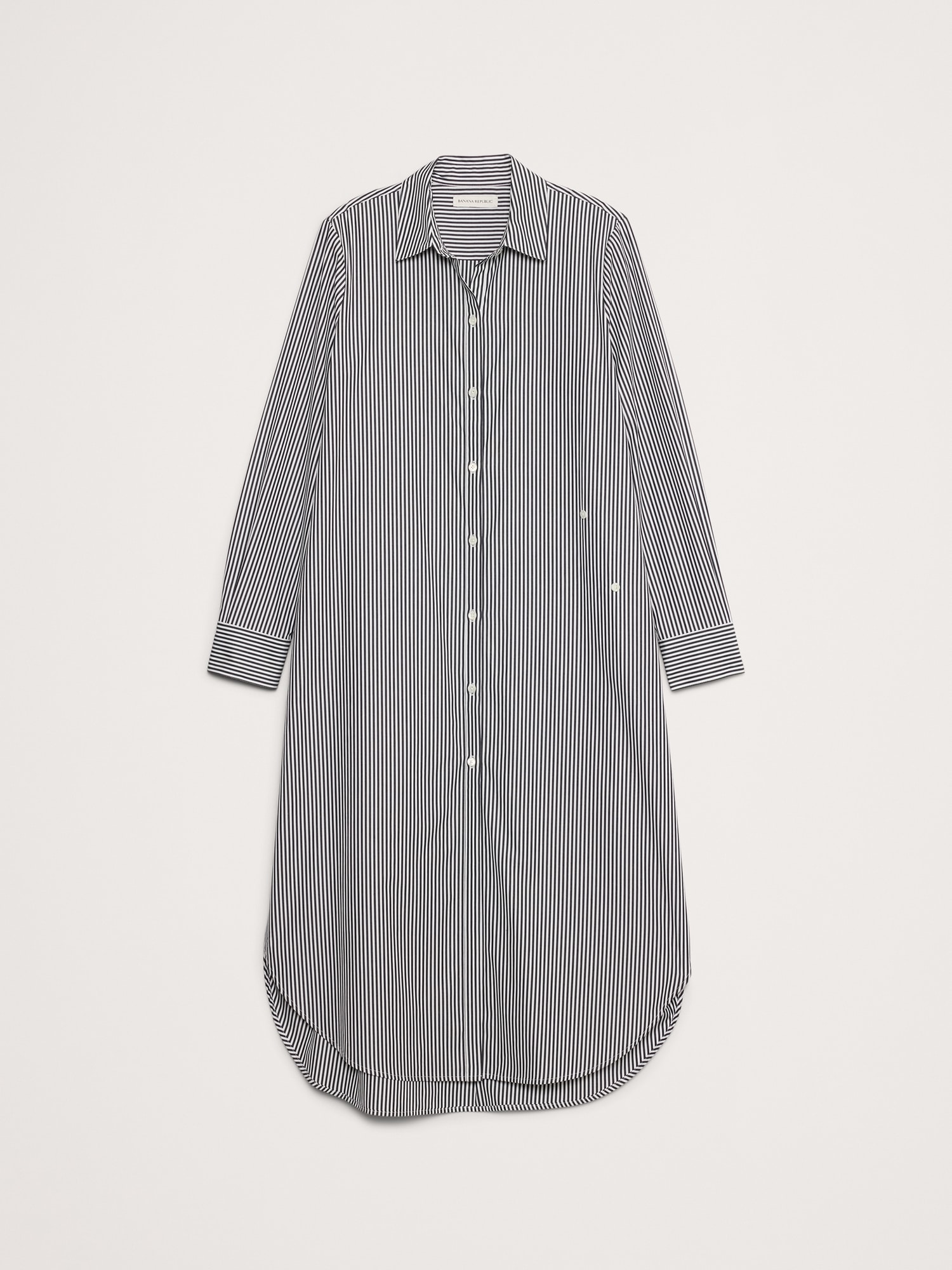 Poplin Asymmetrical Shirt Dress