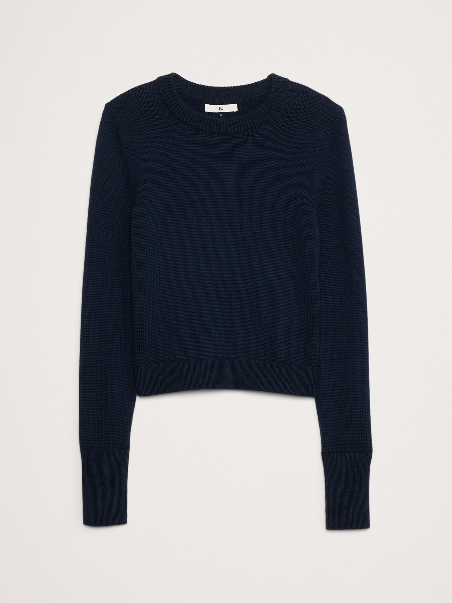 Cotton-Silk Crew-Neck Sweater