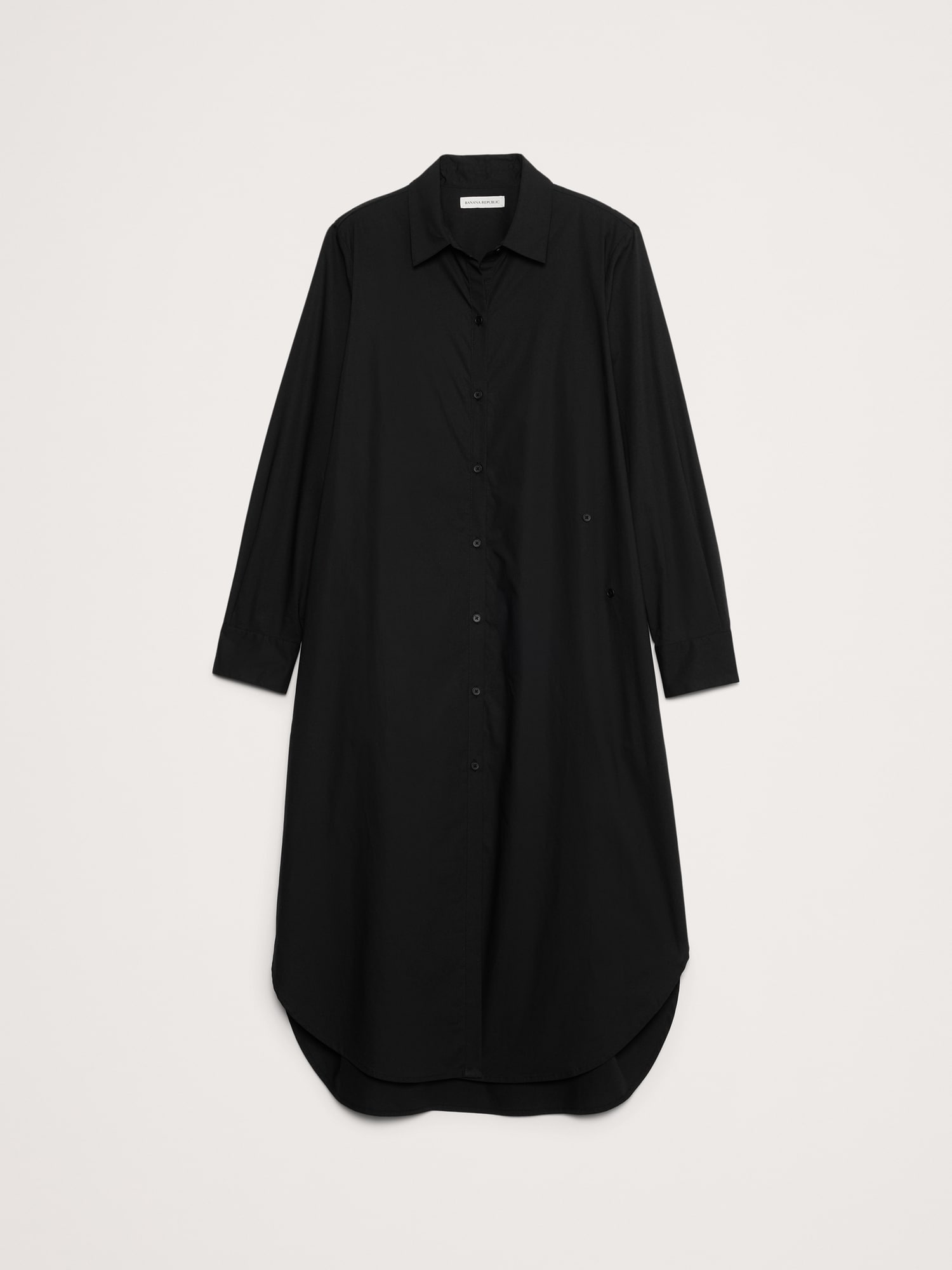 Poplin Asymmetrical Shirt Dress