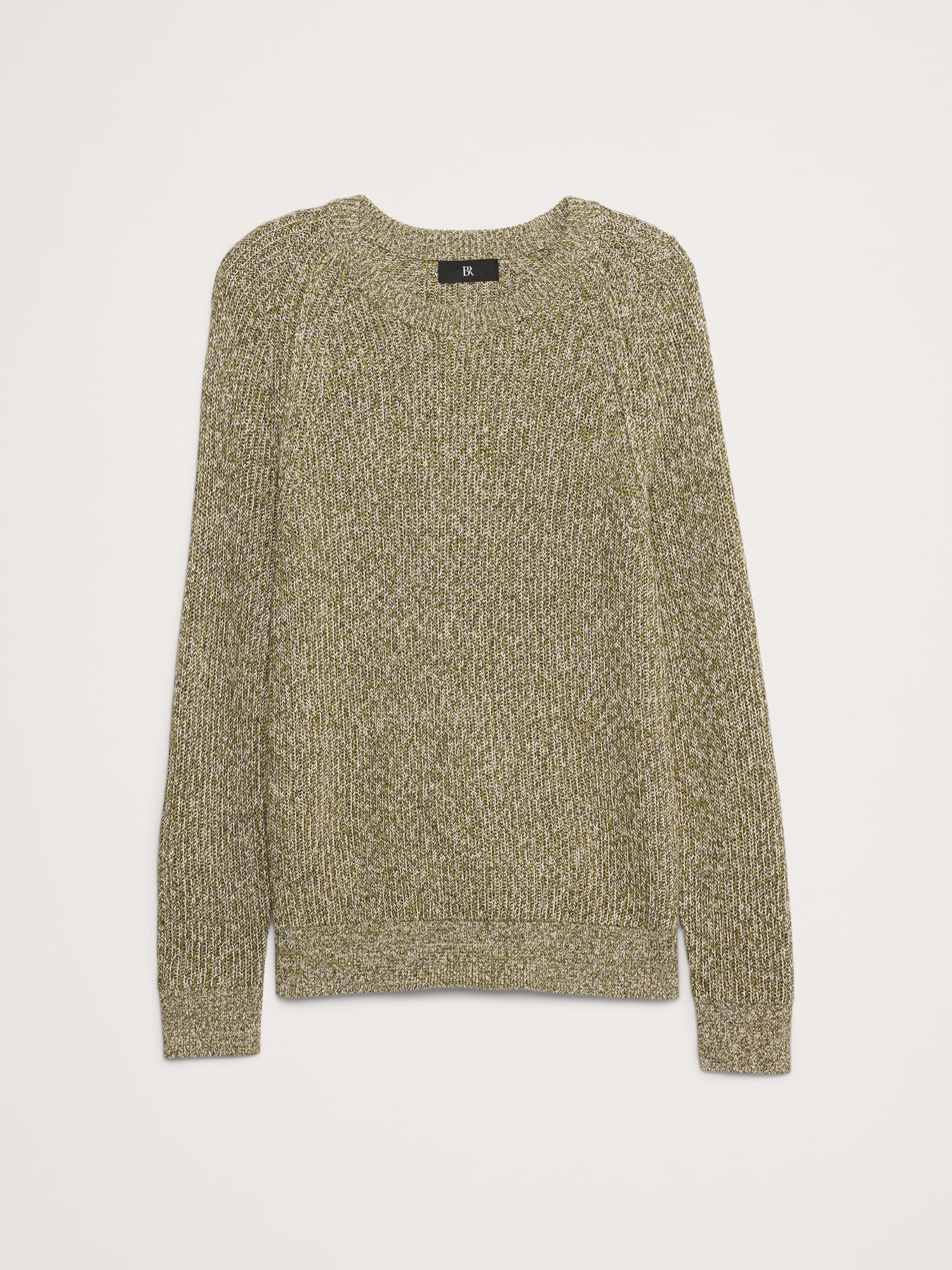 Marled Cotton Ribbed Sweater