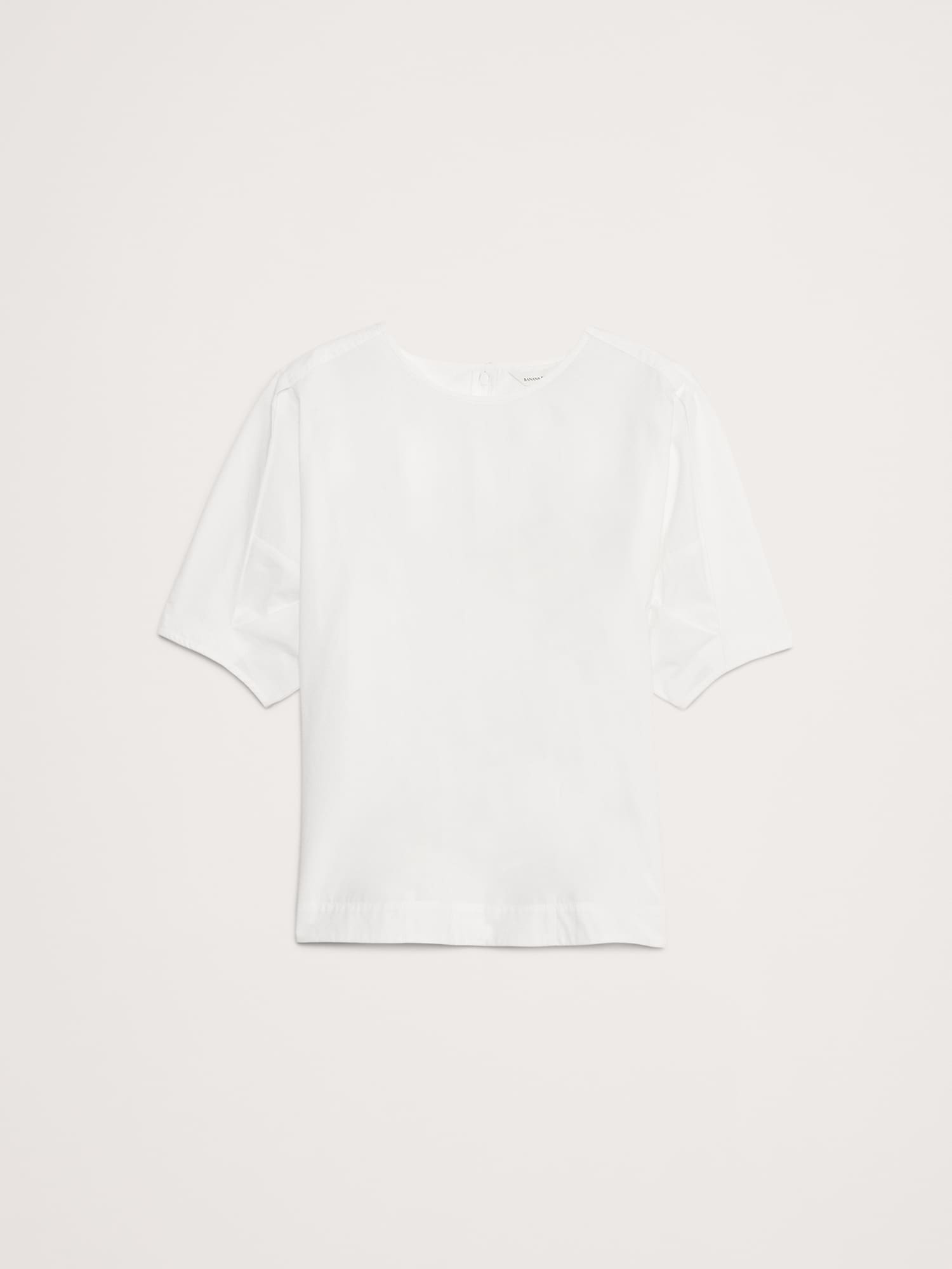 Puff-Sleeve Poplin Top