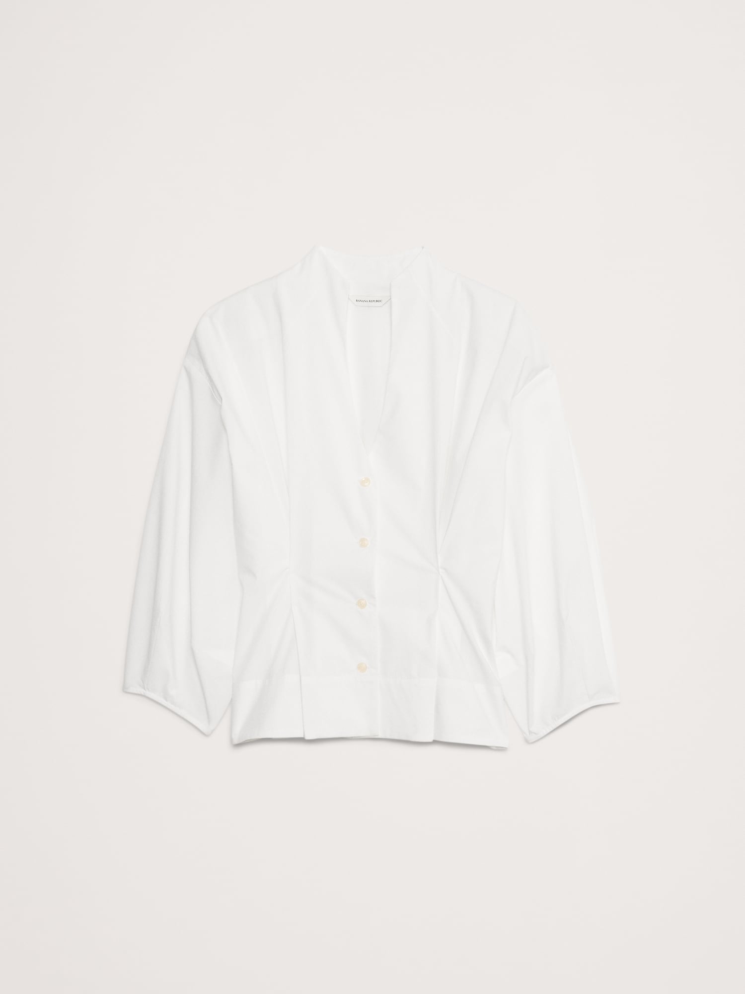 Poplin Cinched-Waist Shirt