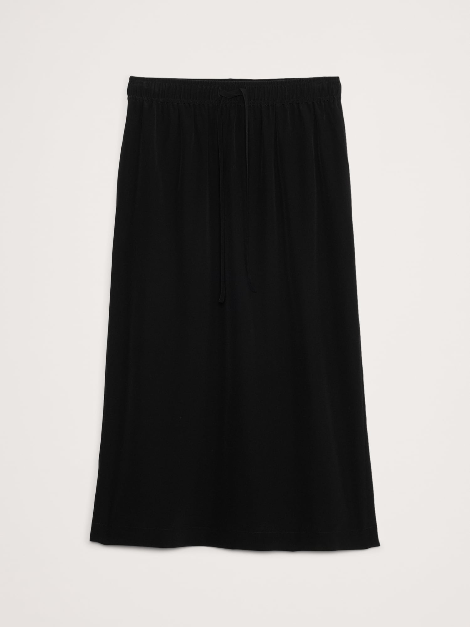 Silk Crepe Midi Skirt