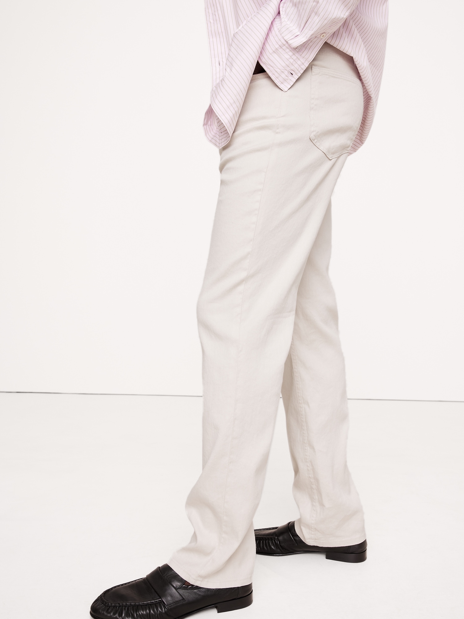 Straight Linen-Cotton Traveler Pant