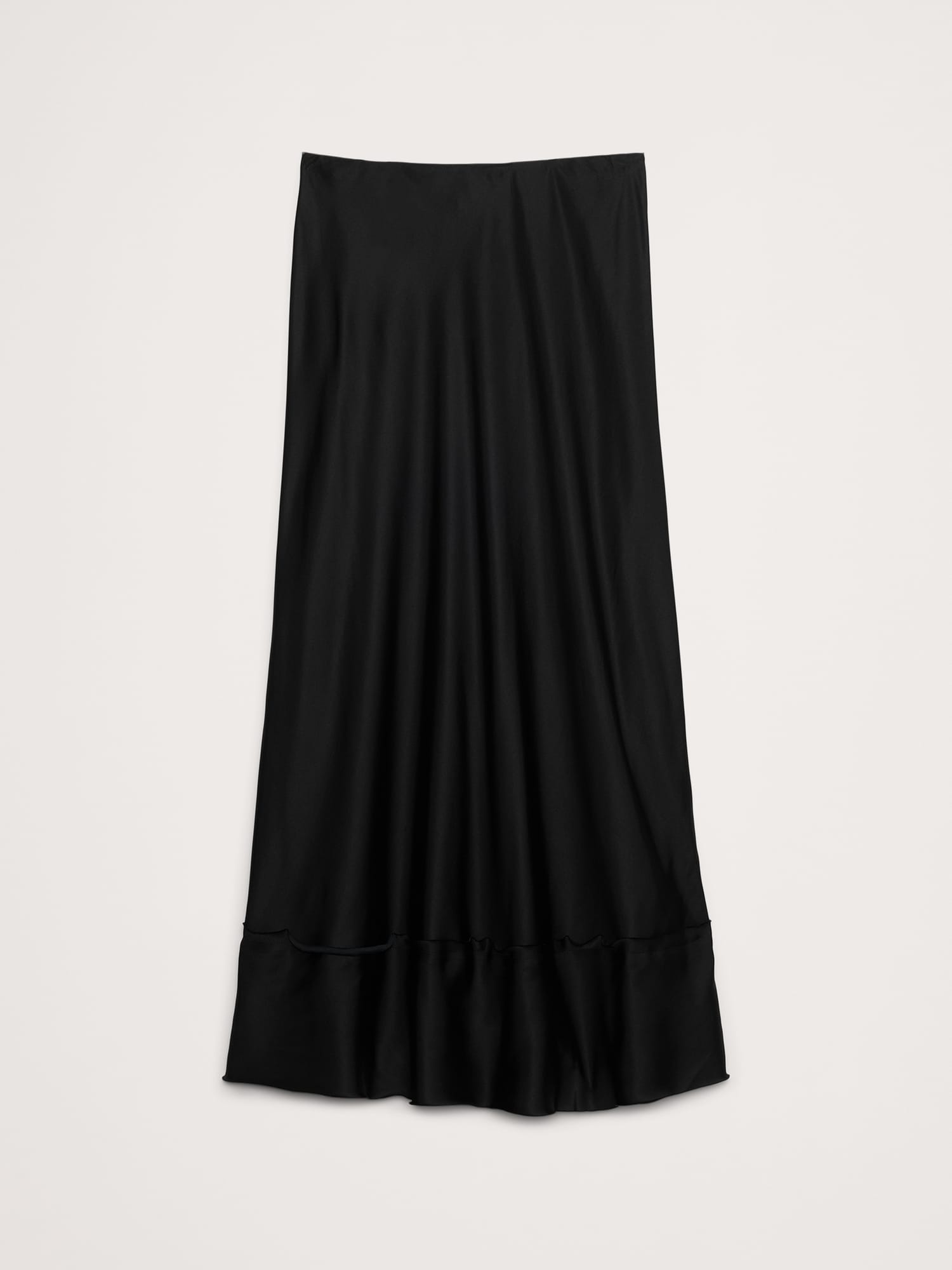 Satin Long Midi Skirt