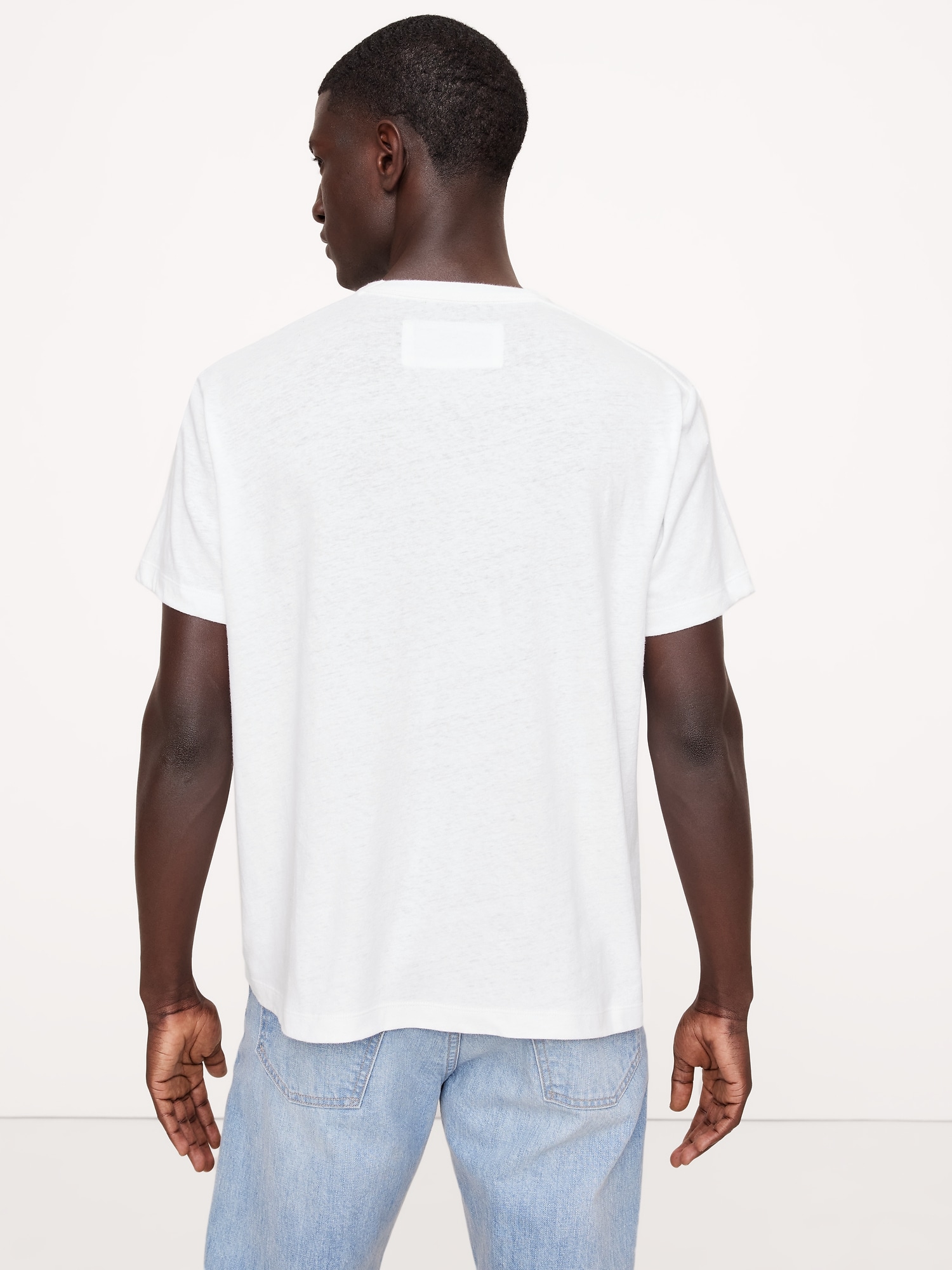 Boxy Linen-Cotton T-Shirt