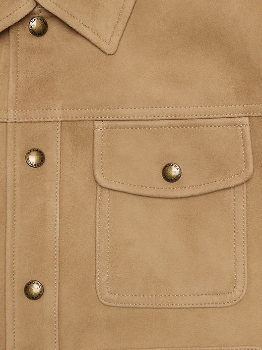 Suede Trucker Jacket | Banana Republic