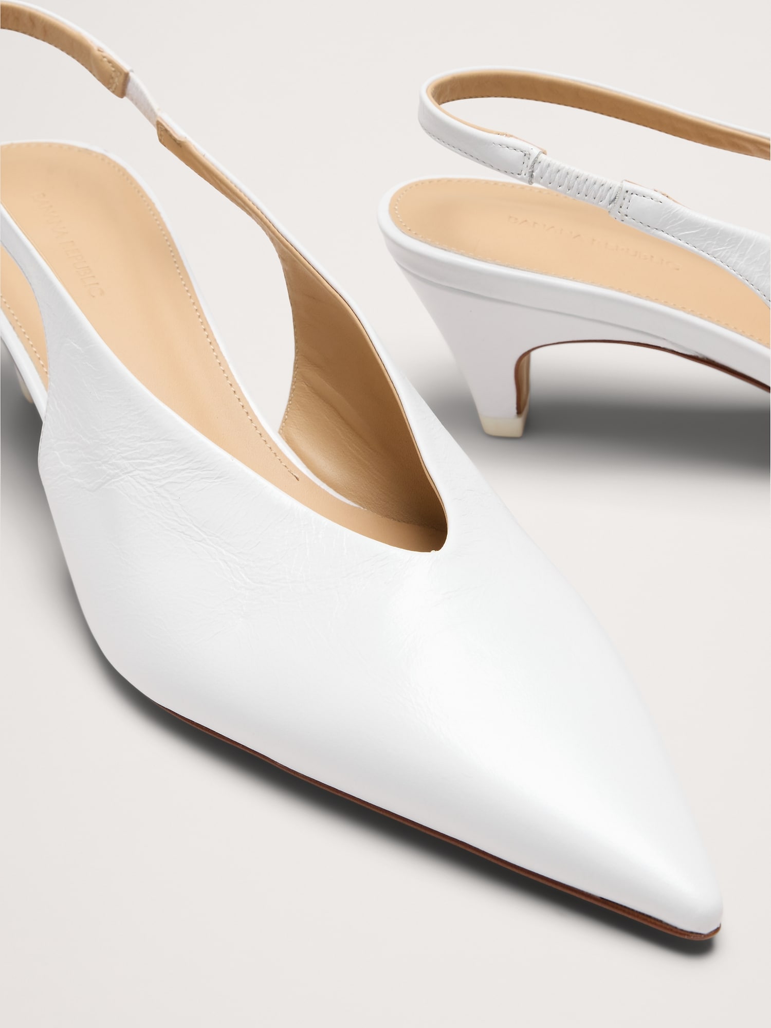 Italian Leather Slingback Pump