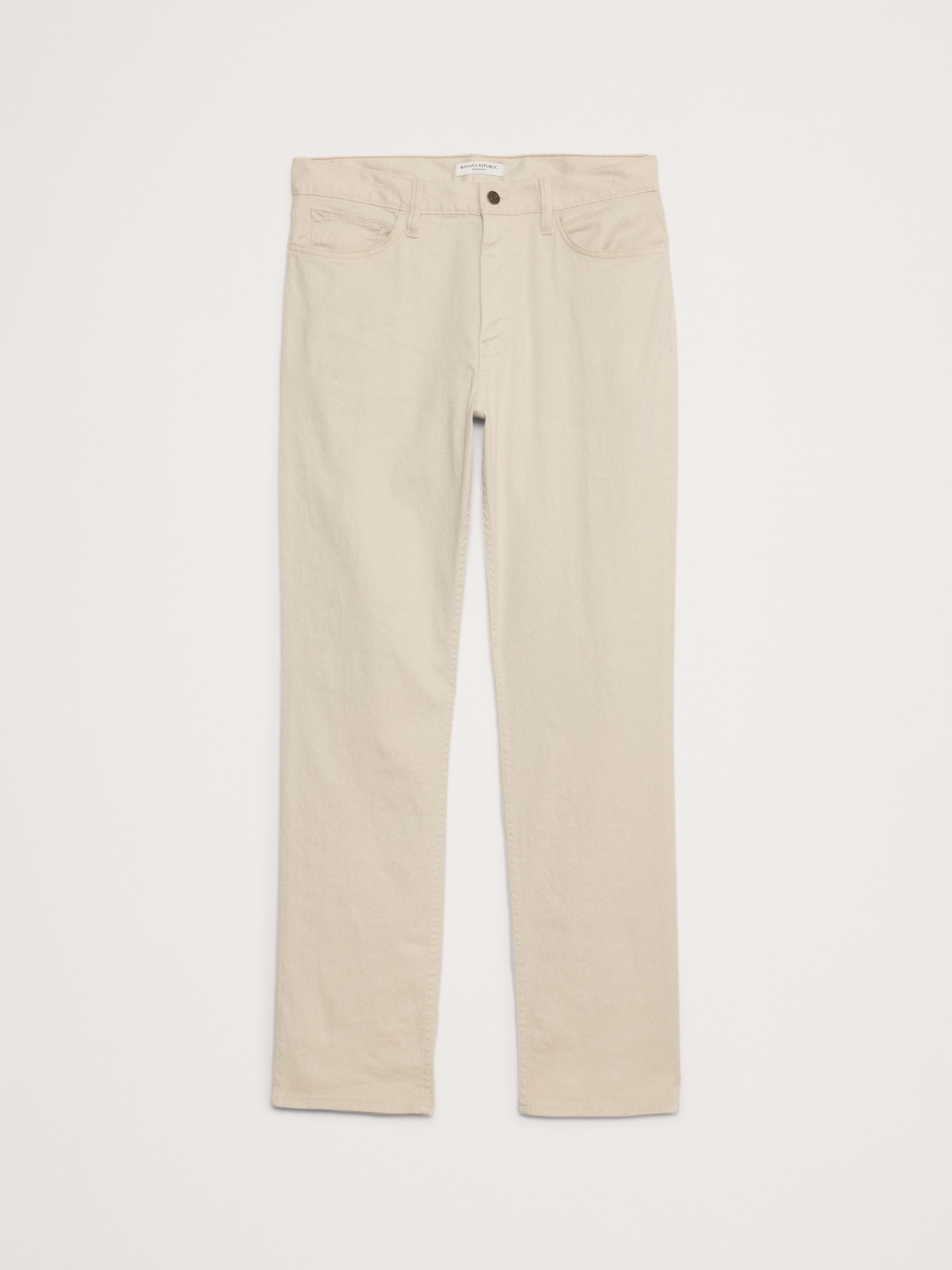 Straight Linen-Cotton Traveler Pant