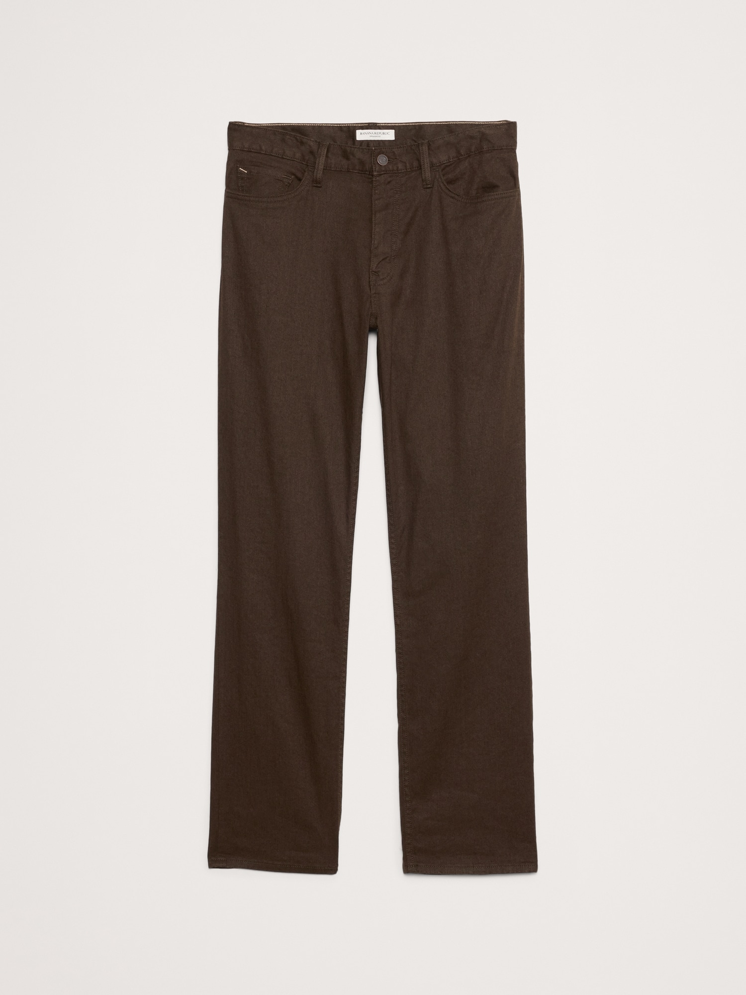 Straight Linen-Cotton Traveler Pant