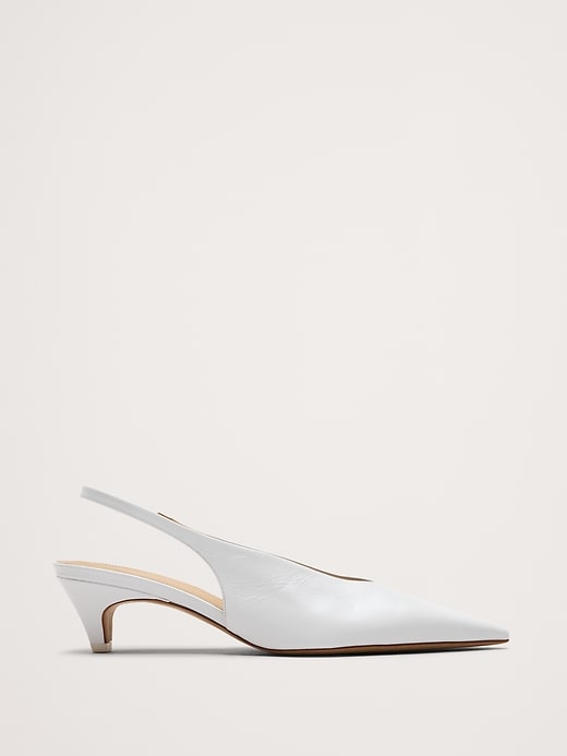 Italian Leather Slingback Pump Banana Republic