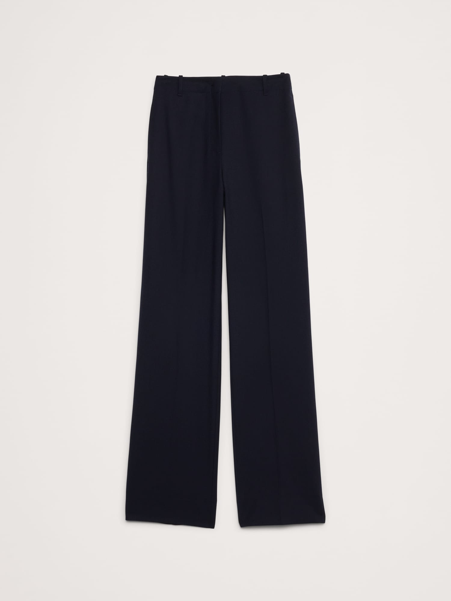 High-Rise Modern Straight Siena Italian Wool Pant