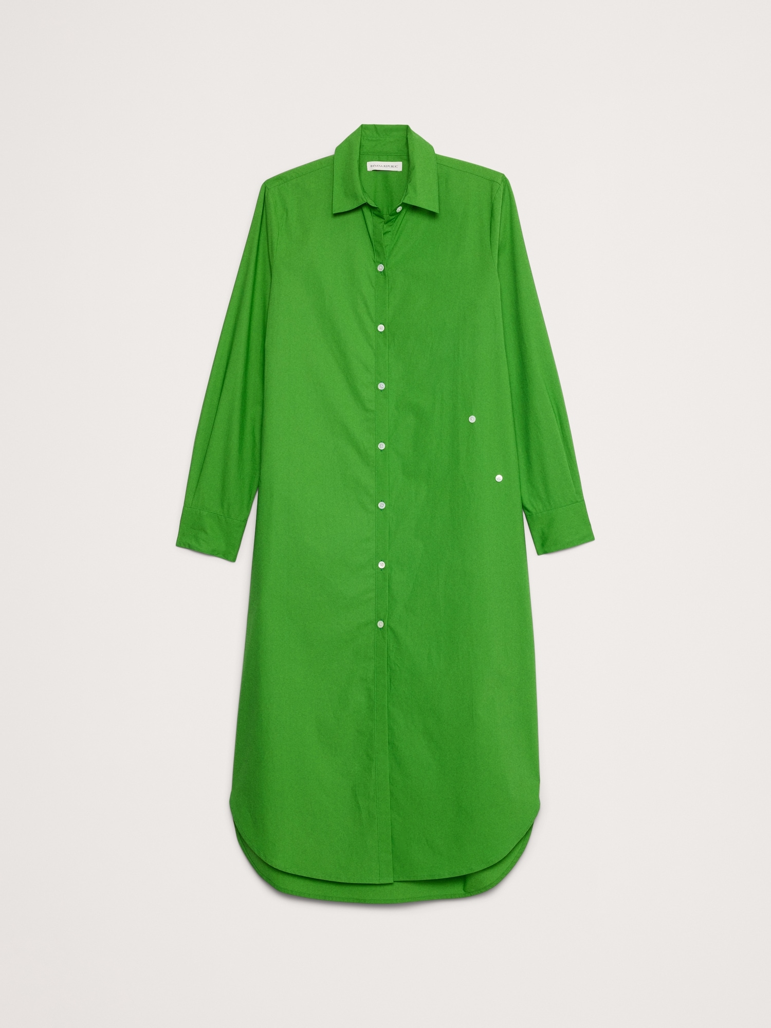 Poplin Asymmetrical Shirt Dress