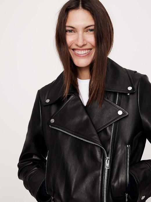 Leather Moto Jacket | Banana Republic