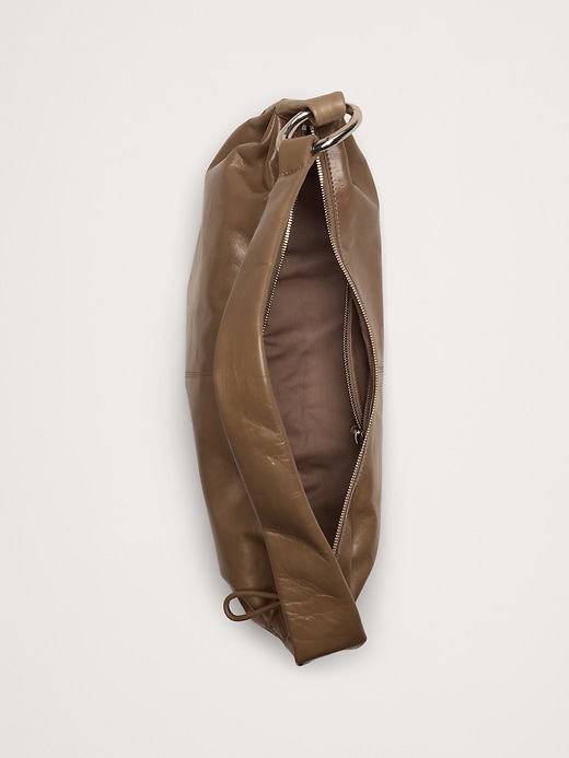 Sac Hobo Banana Republic En Cuir Verni Et Daim Véritable - Petit Modèle élégant Et Pratique