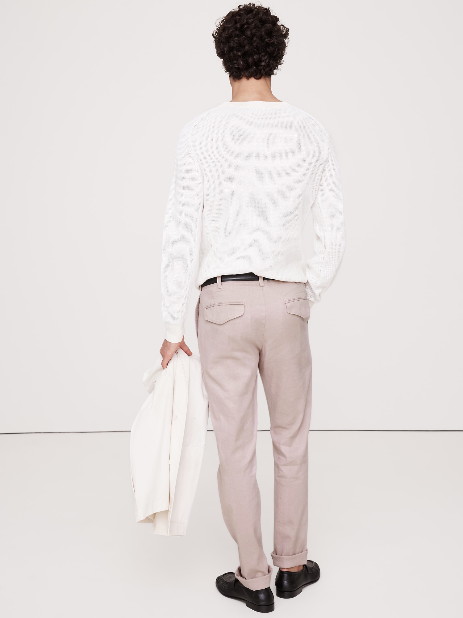 Athletic Slim Linen-Cotton Chino