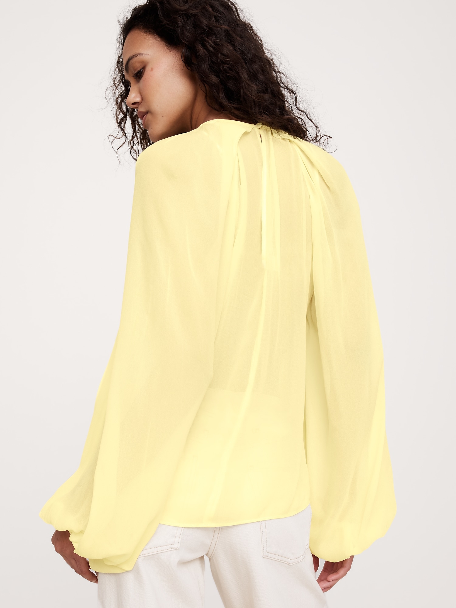 Chiffon Twist-Neck Top