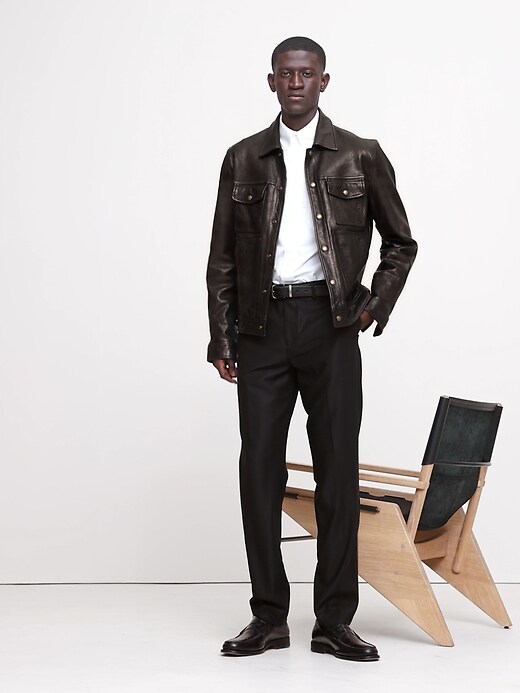 スラックス Perfect Minimal Banding Slacks (7color) Signature Italian Hopsack Suit Pant | Banana Republic