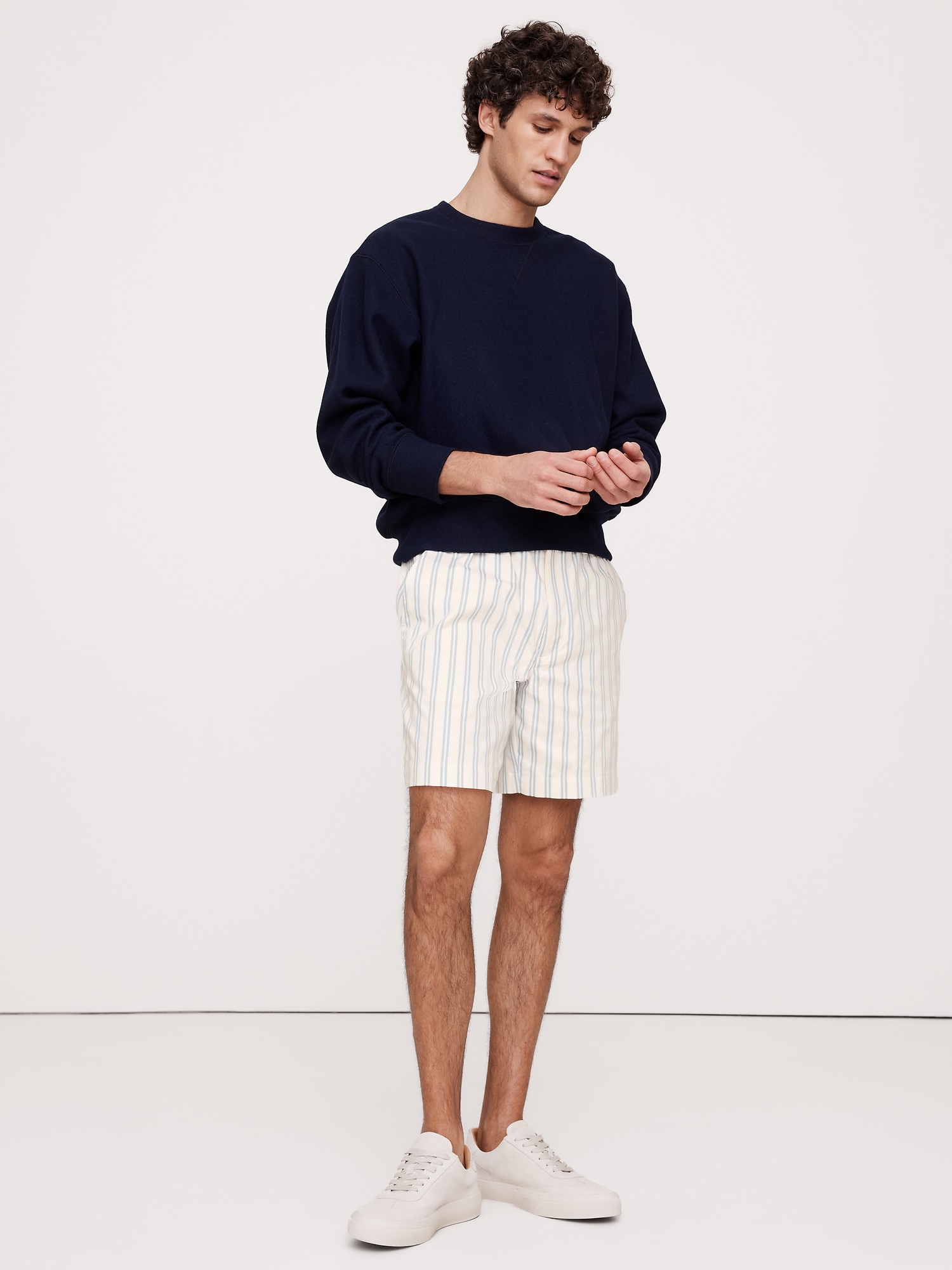 Textured Stripe Pull-On Short