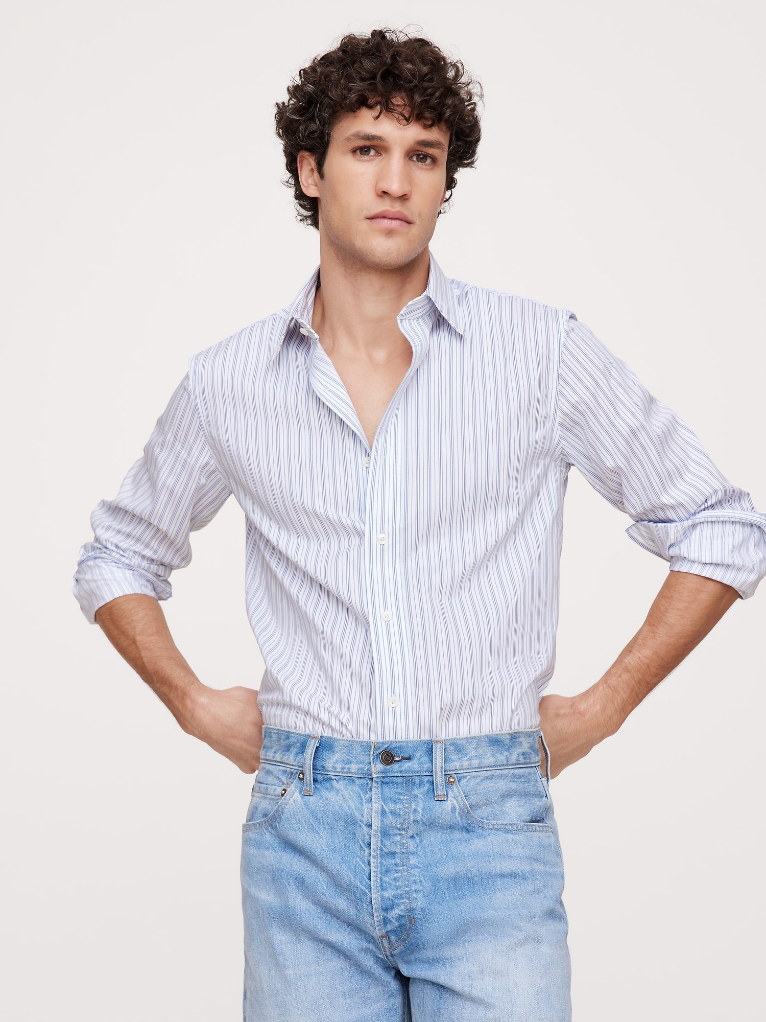 Slim-Fit Wrinkle-Resistant Dress Shirt