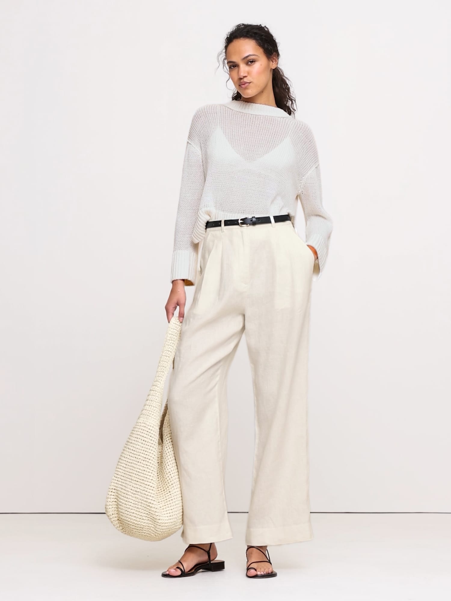 Image number 2 showing, Soho High-Rise Wide-Leg Linen Pant
