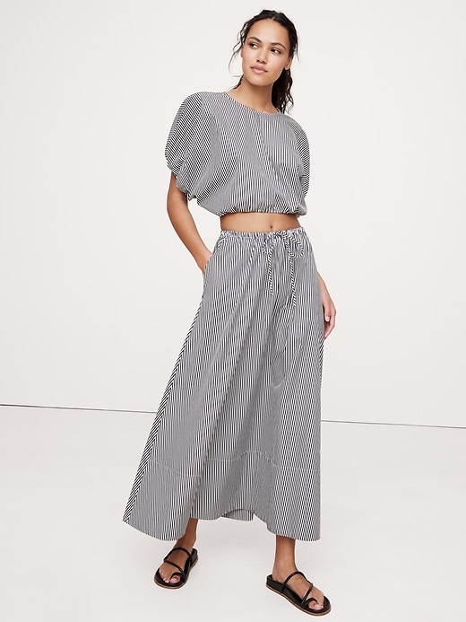 Cotton Poplin Maxi Skirt | Banana Republic