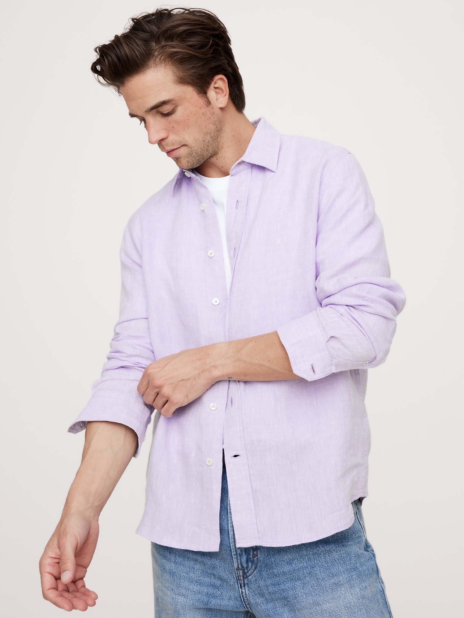 Slim-Fit Linen Shirt