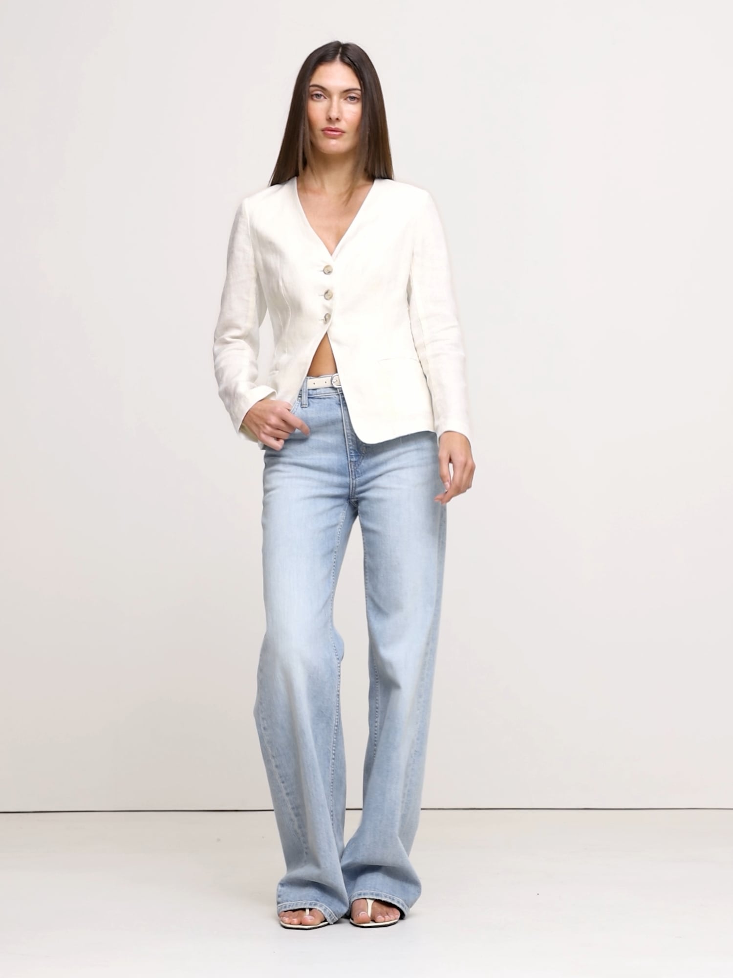 Image number 2 showing, Linen Blazer Top