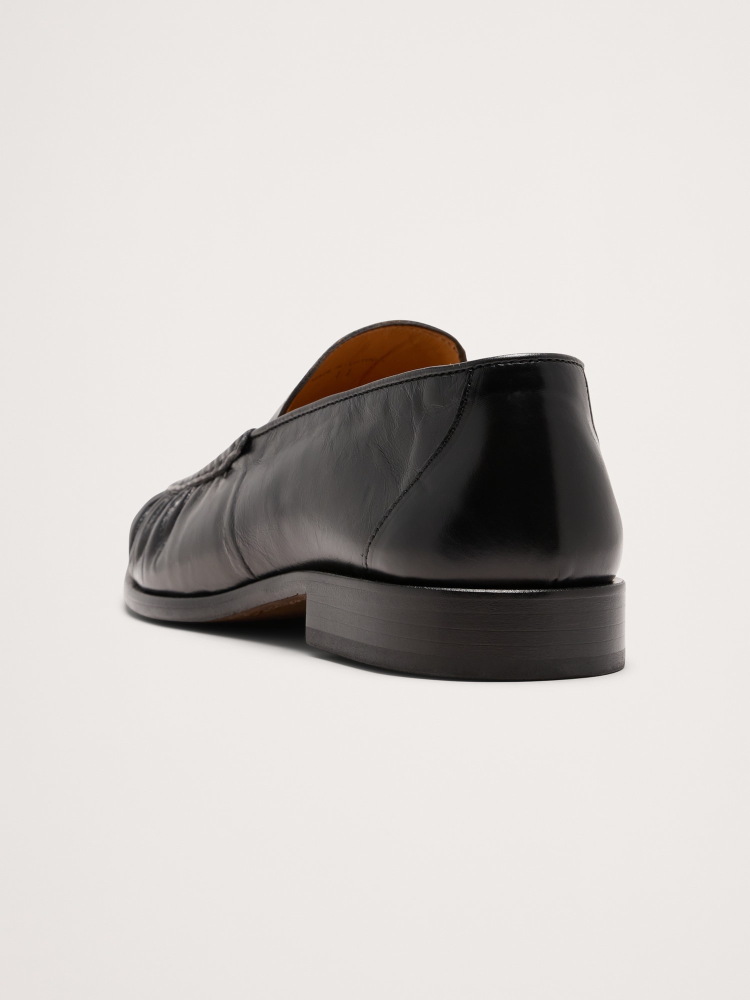 Leather Moc-Toe loafer