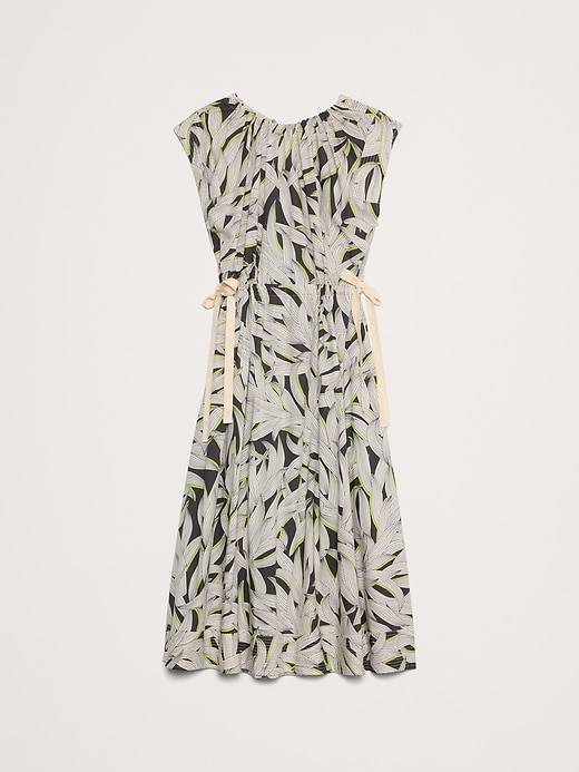 Cotton Poplin Tie-Waist Midi Dress | Banana Republic