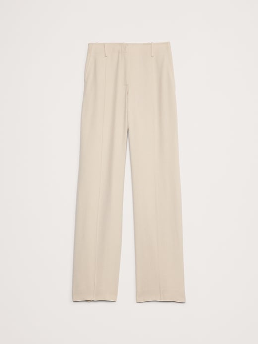 Mid-Rise Wide-Leg Drapey Twill Pant | Banana Republic