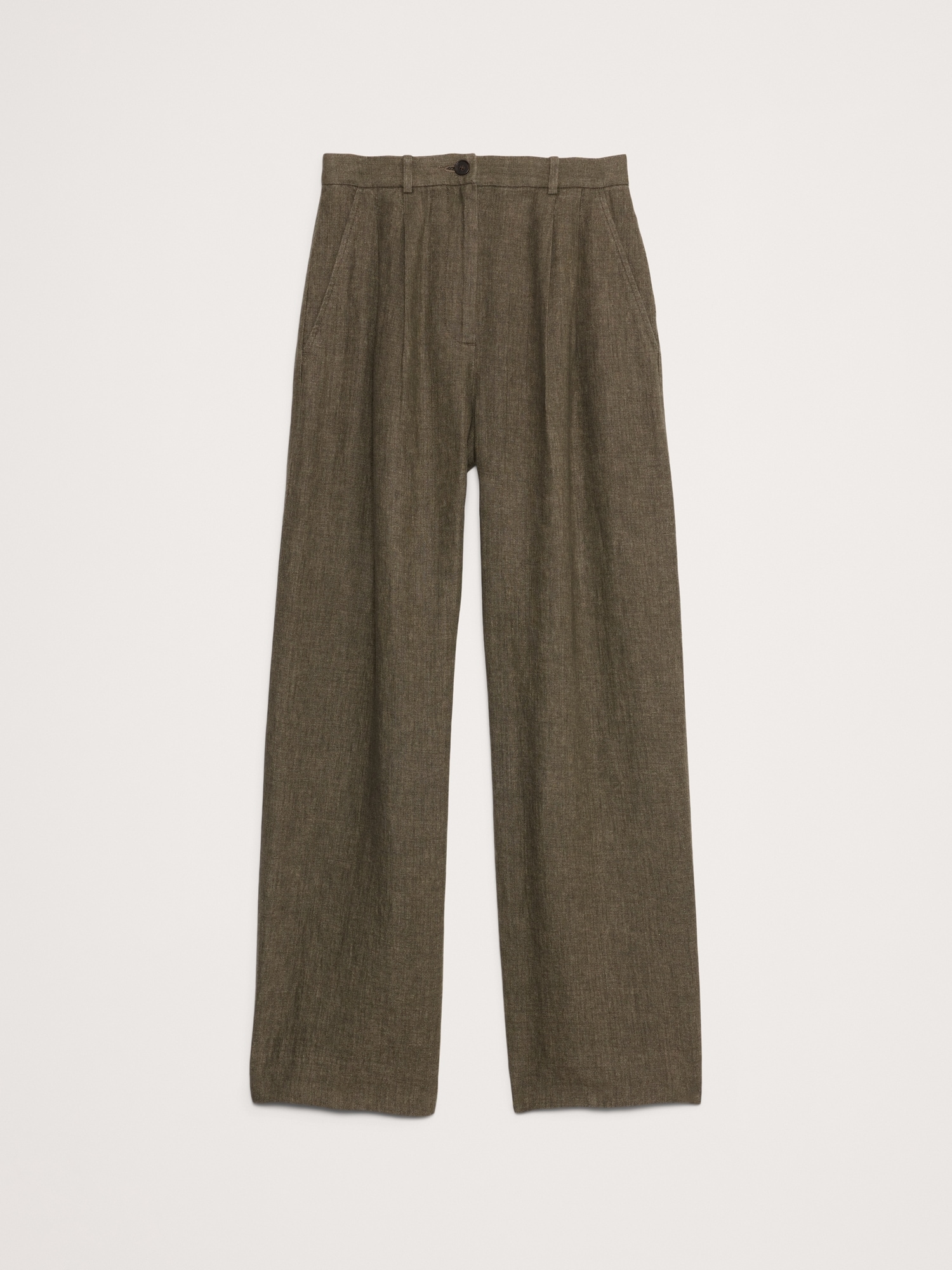 Soho High-Rise Wide-Leg Linen Pant