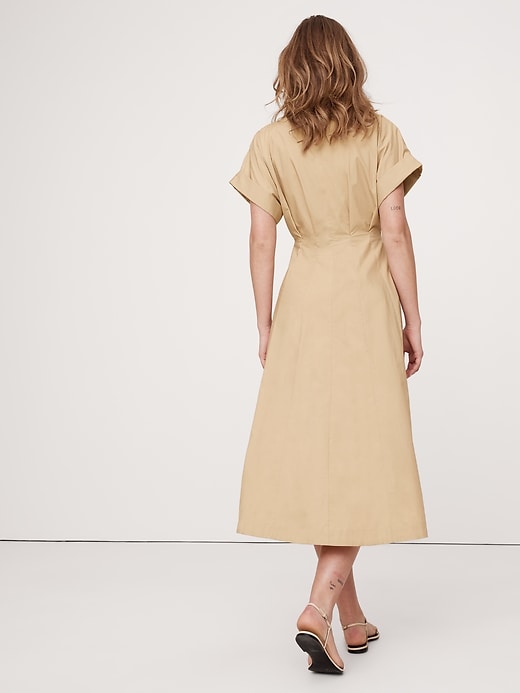 ヌキテパ　cotton poplin hemla shirts dress Cotton Poplin Shirt Dress | Banana Republic