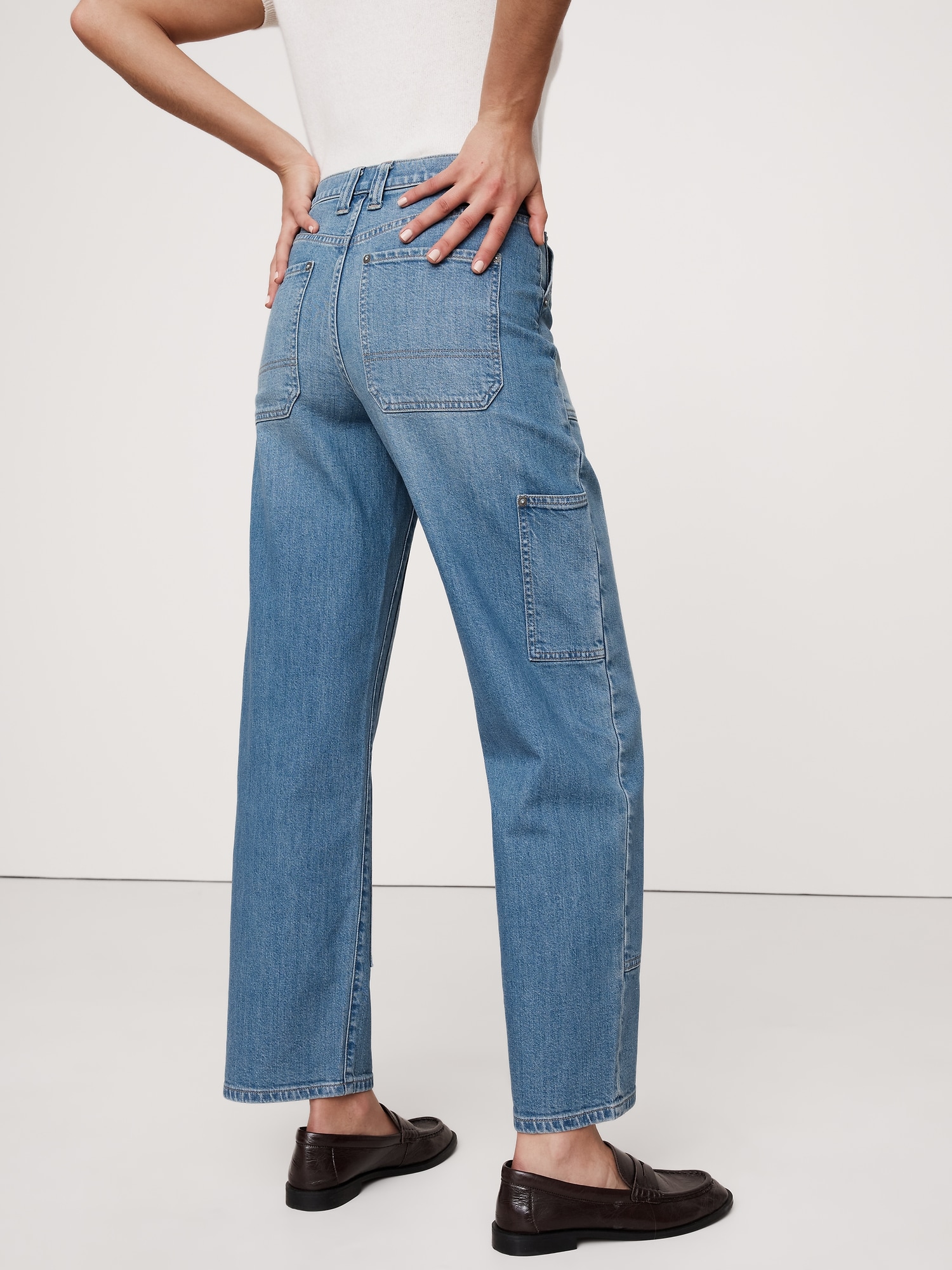 High-Rise Straight Cargo Jean