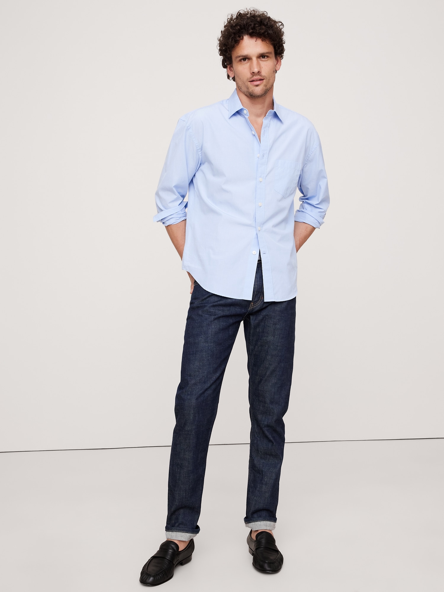 Relaxed-Fit Washed Poplin Shirt