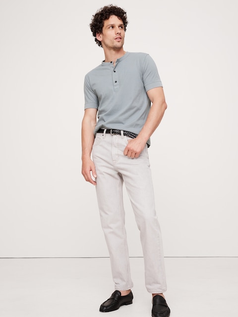 T-SHIRT HENLEY DOUX