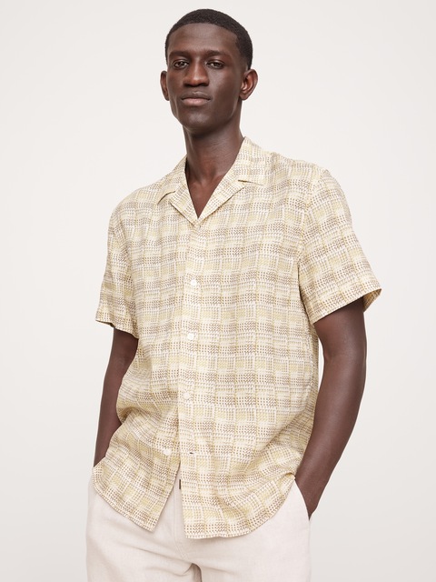 CHEMISE DE VACANCES À COUPE STANDARD EN LIN