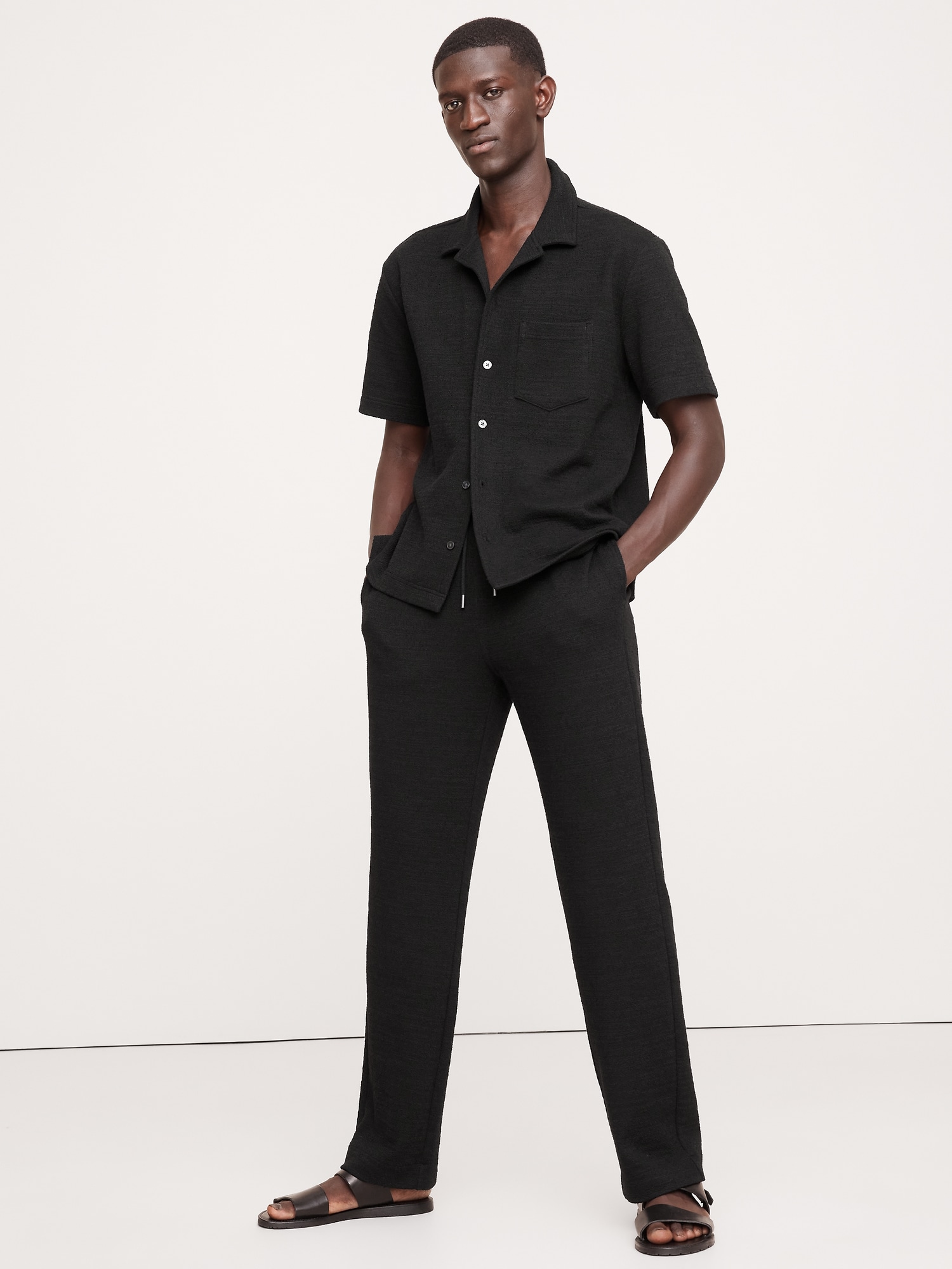 Slub Bouclé Beach Pant