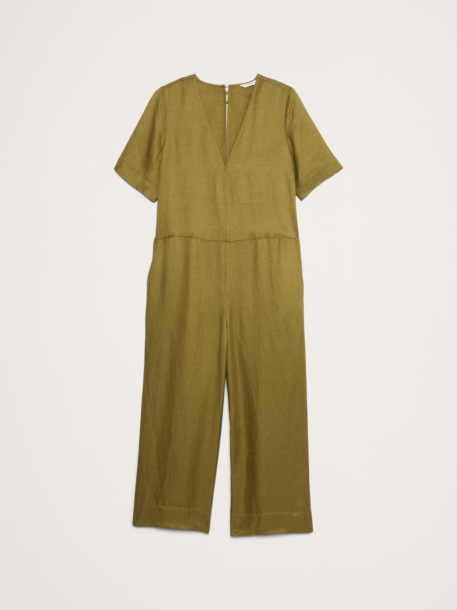 Viscose-Linen Wide-Leg Jumpsuit