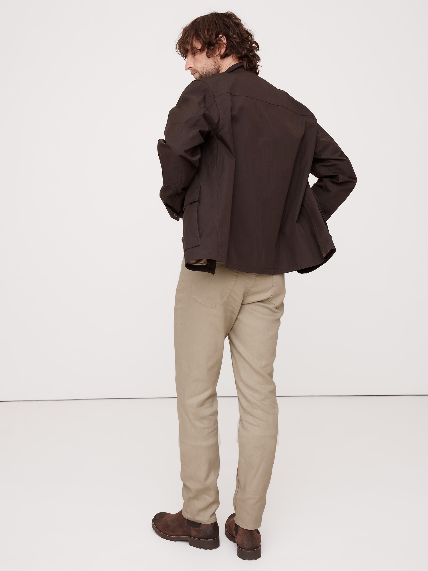 Slim Linen-Cotton Traveler Pant