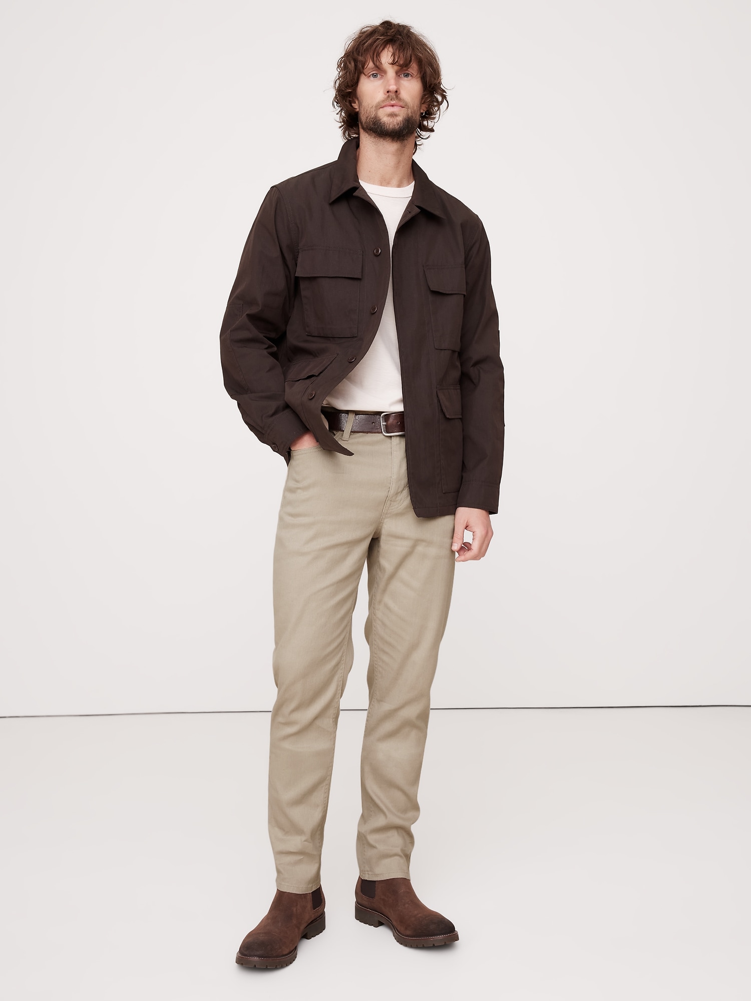 Slim Linen-Cotton Traveler Pant