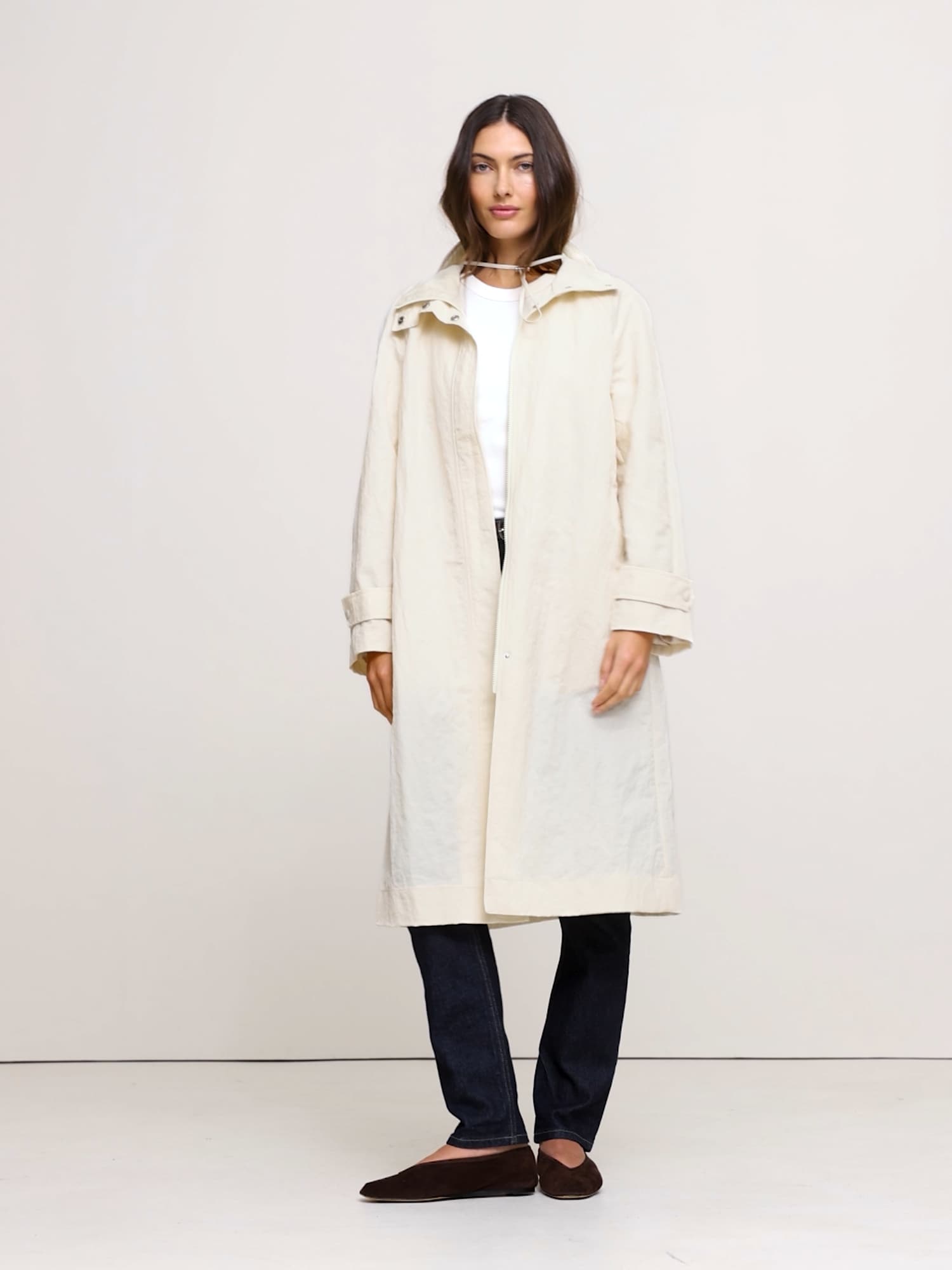 Image number 2 showing, Water-Resistant Coat with Bucket Hat