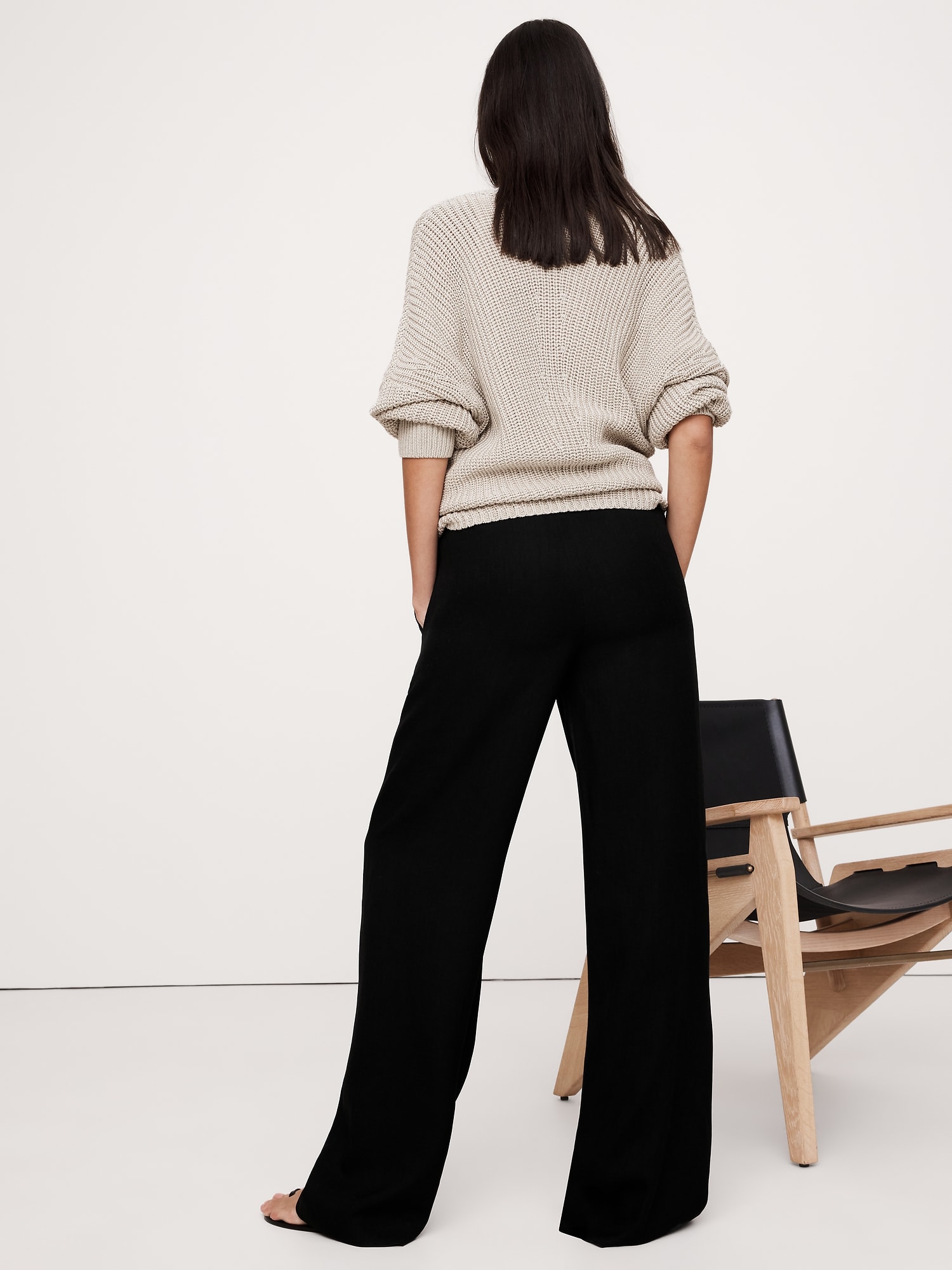 Pull-On Wide-Leg Pant