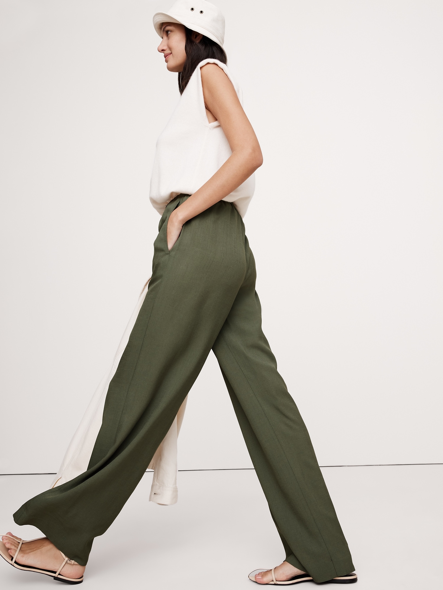 Pull-On Wide-Leg Pant