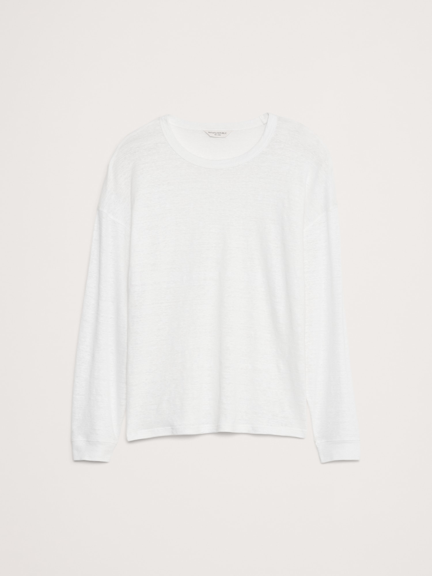 Linen Long-Sleeve Dolman T-Shirt