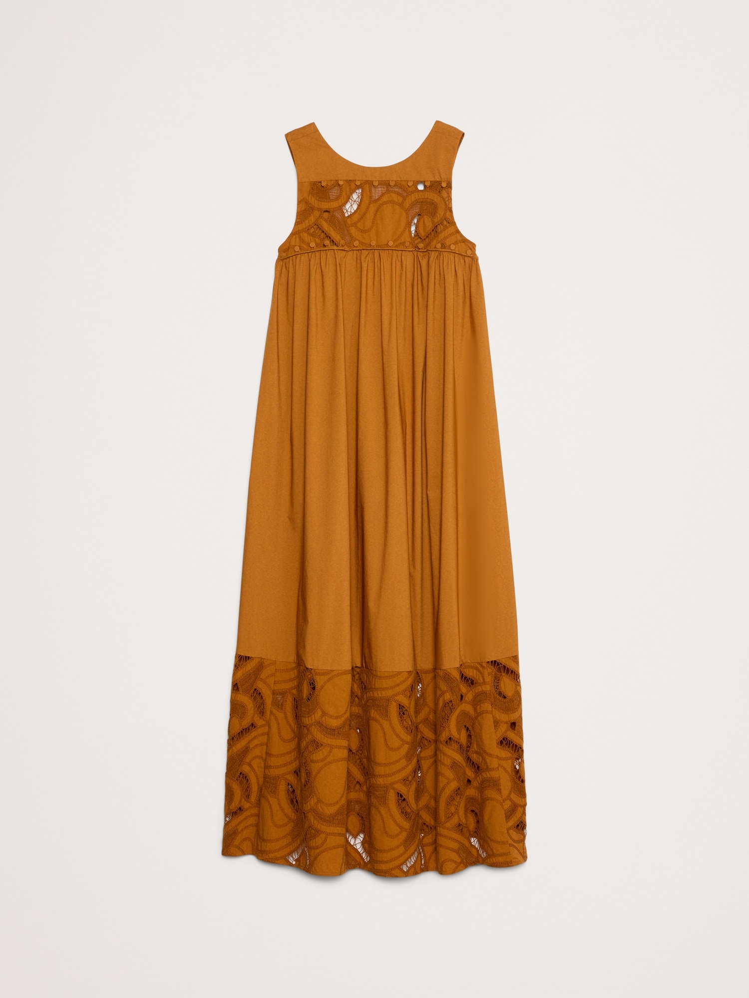 Embroidered Cotton Poplin Maxi Dress