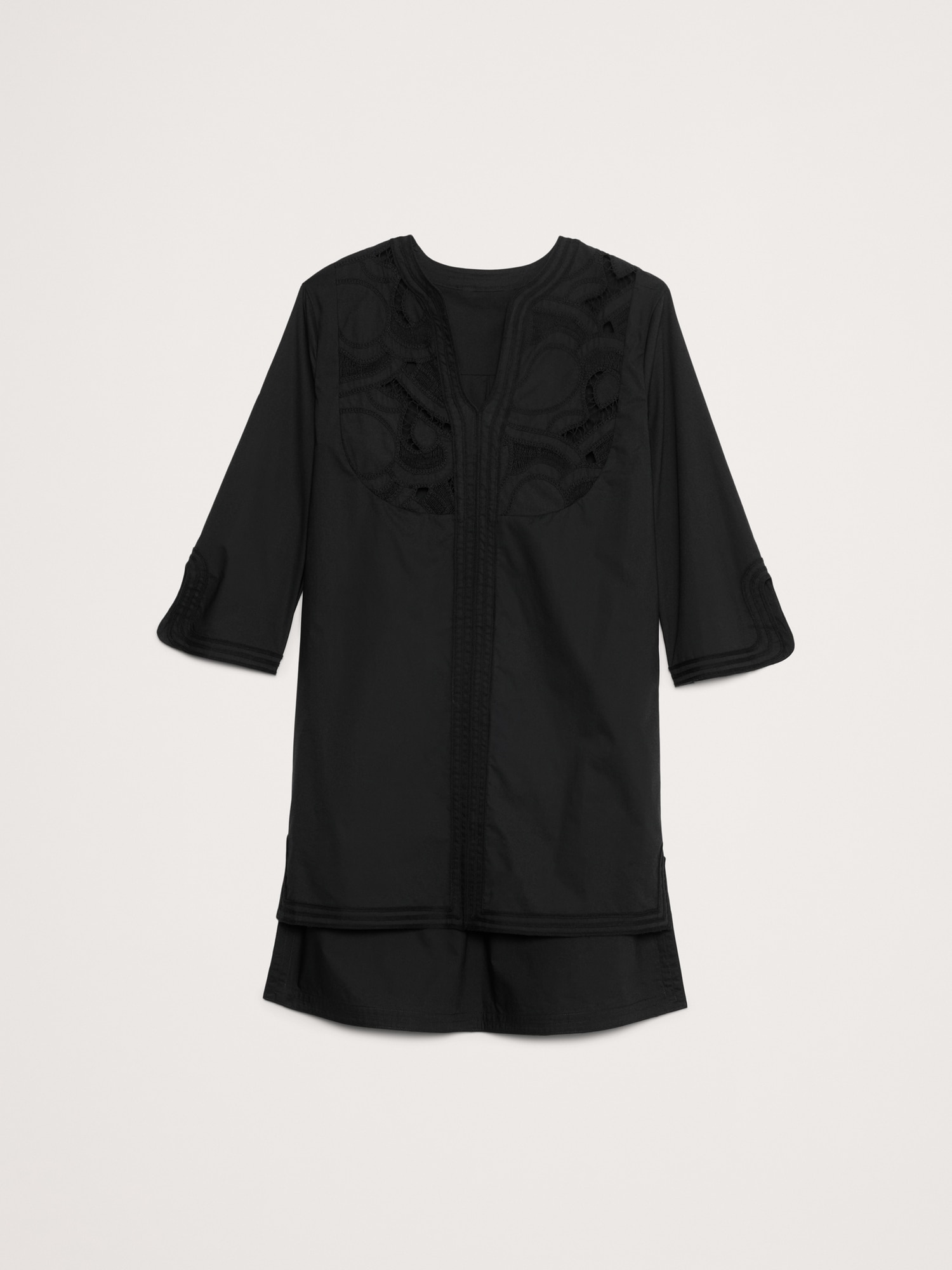 Embroidered Cotton Poplin Kaftan